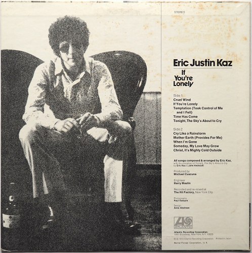 Eric Justin Kaz / If You're Lonely (JP)β