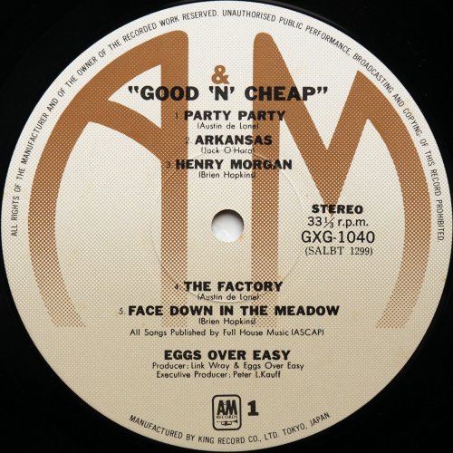 Eggs Over Easy / Good 'n' Cheap (JP)β