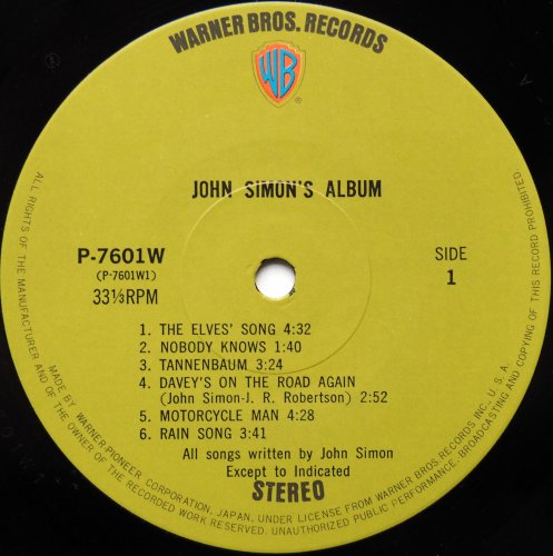 John Simon / John Simon's Album (JP)β
