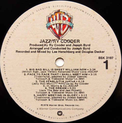 Ry Cooder / Jazz β