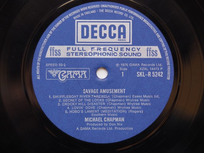 Michael Chapman / Savage Amusementβ