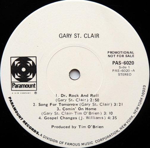 Gary St. Clair / Gary St. Clair (Rare White Label Promo)の画像