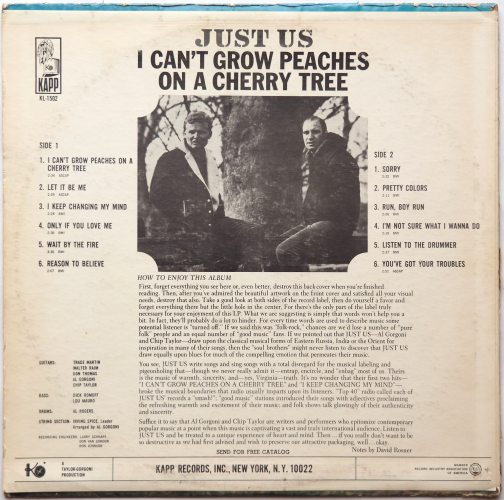Just Us / I Can't Grow Peaches On A Cherry Treeβ