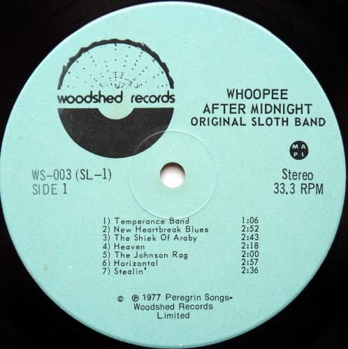 Original Sloth Band / Whoopee After Midnight (2nd Issue)β