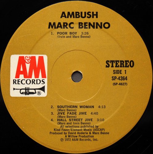 Marc Benno / Ambush (Brown Label Early Issue)β
