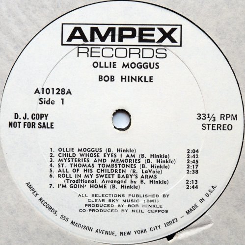 Bob Hinkle / Ollie Moggus (Rare White Label Promo)β