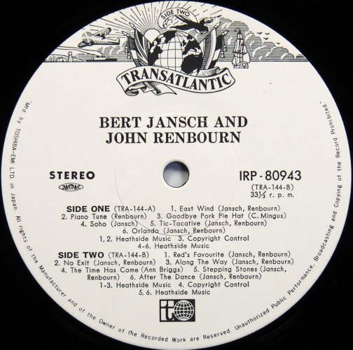 Bert Jansch & John Renbourn / Bert And John (JP) β