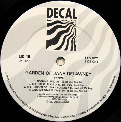 Trees / The Garden Of Jane Delawney (80s Re-issue)β