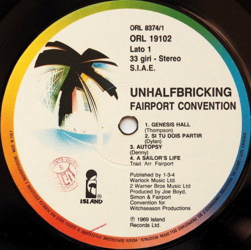 Fairport Convention / Unhalfbricking (80s Re-Issue)β