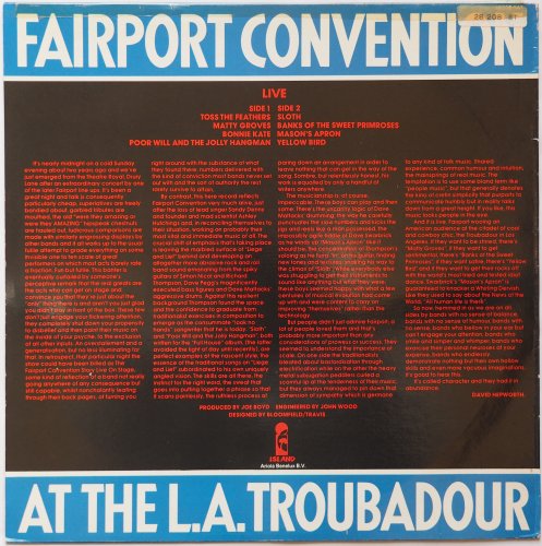 Fairport Convention / Live at the L.A. Troubadour (Netherlands)β