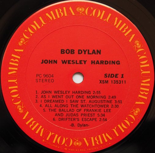 Bob Dylan / John Wesley Harding (US Later Issue)β