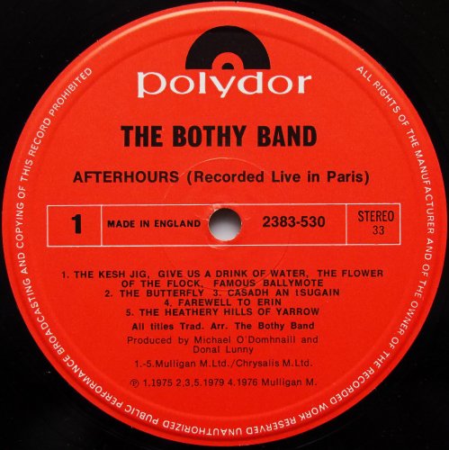Bothy Band / Afterhours - Live In Paris (UK)β