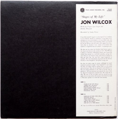 Jon Wilcox / Stages Of My life (w/Booklet)β