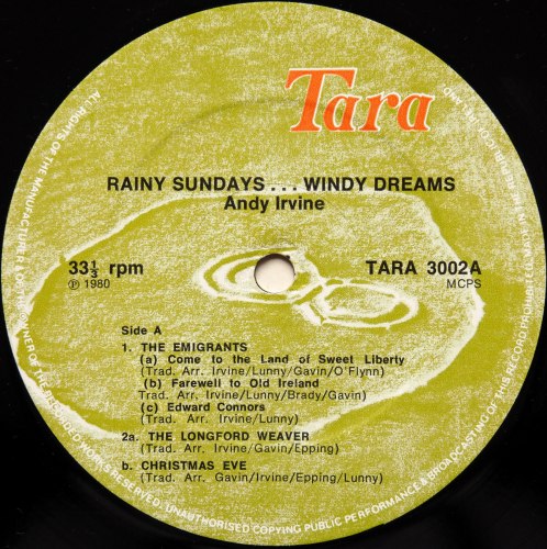 Andy Irvine / Rainy Sundays...Windy Dreamsβ