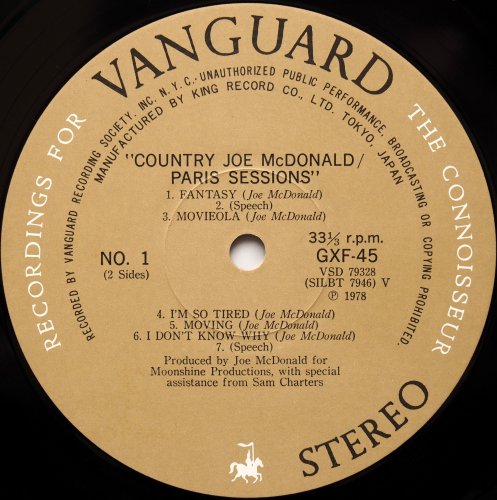 Country Joe McDonald / Paris Sessionsβ