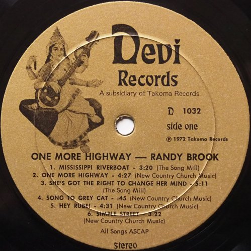 Randy Brook / One More Highway (Misprint 1st Issue)β