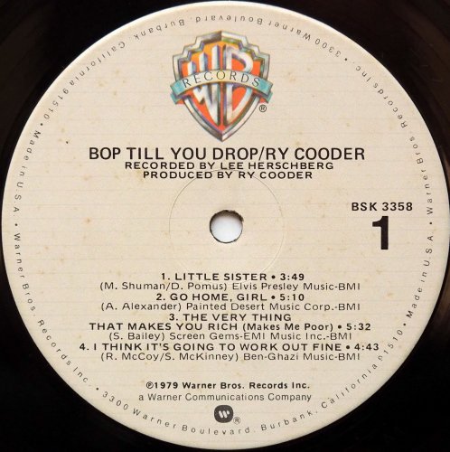 Ry Cooder / Bop till You Dropβ