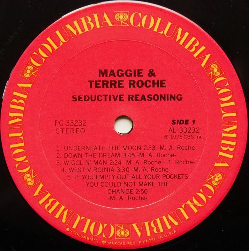 Maggie & Terre Roche (The Roches)  / Seductive Reasoning (Later Issue)β