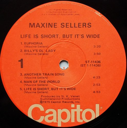 Maxine Sellers / Life Is Short, But It's Wide β