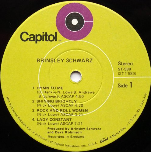 Brinsley Schwarz / Brinsley Schwarz (US Early Issue)β