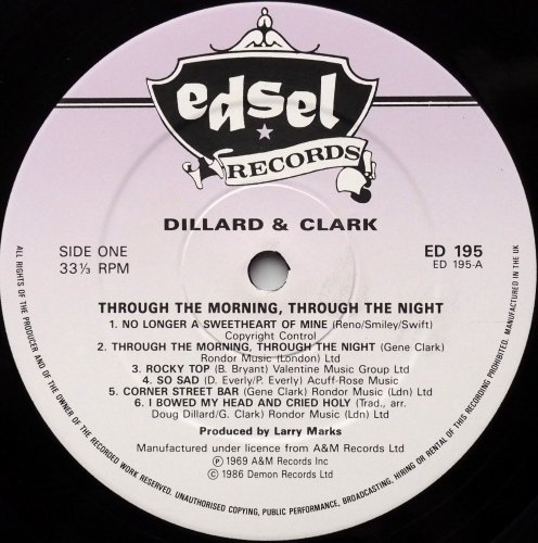 Dillard & Clark / Through The Morning Through The Night (UK 80s)β