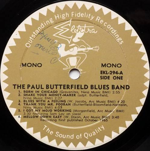 Paul Butterfield Blues Band, The / The Paul Butterfield Blues Band (US Mono 1st Issue Gold Label)β
