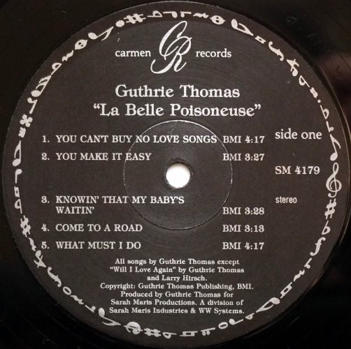 Guthrie Thomas / La Belle Poisoneuse (The Poisonous Beauty, Carmen 1st Issue In Shrink!!)β