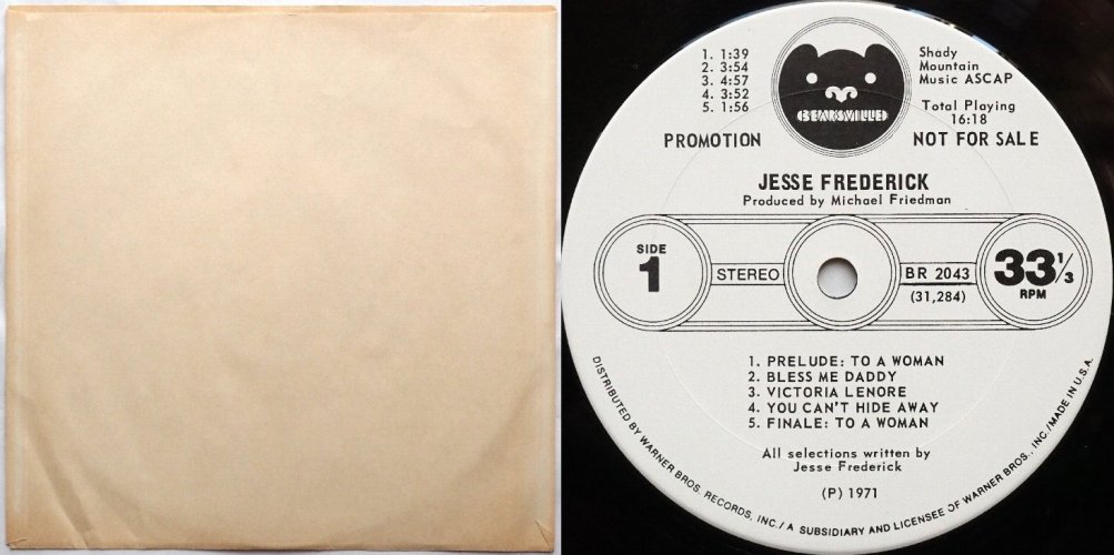 Jesse Frederick / Jesse Frederick (Rare White Label Promo)β