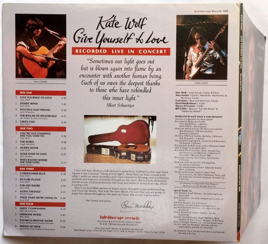 Kate Wolf / Give Yourself To Love (2LP Live)β