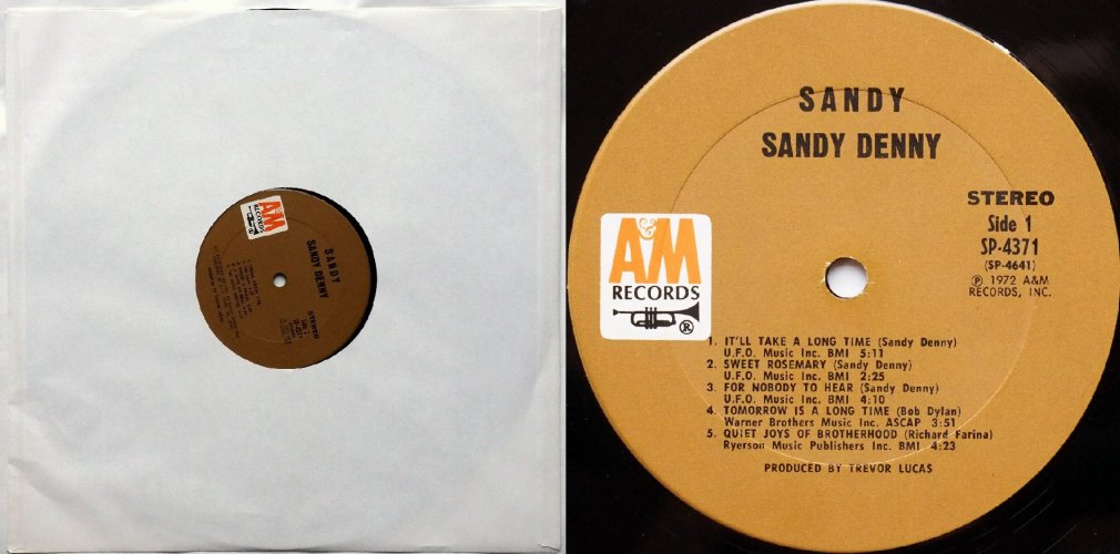 Sandy Denny / Sandy (US Early IssueSterling LH)β