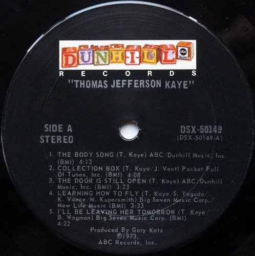 Thomas Jefferson Kaye / Thomas Jefferson Kaye (White Label Promo)β