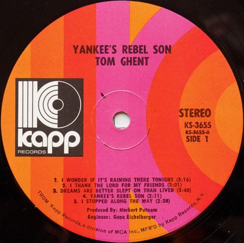 Tom Ghent / Yankee's Rebel Sonβ