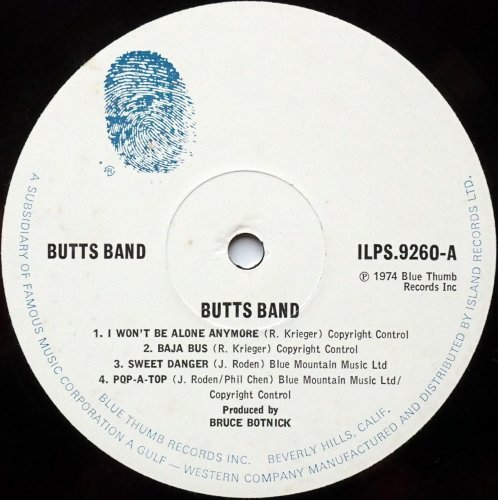 Butts Band / Butts Band (UK Matrix-1)の画像