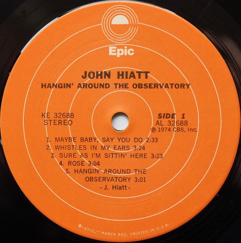 John Hiatt / Hangin' Around the Observatory (Promo)β