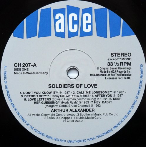Arthur Alexander / Soldier Of Love β