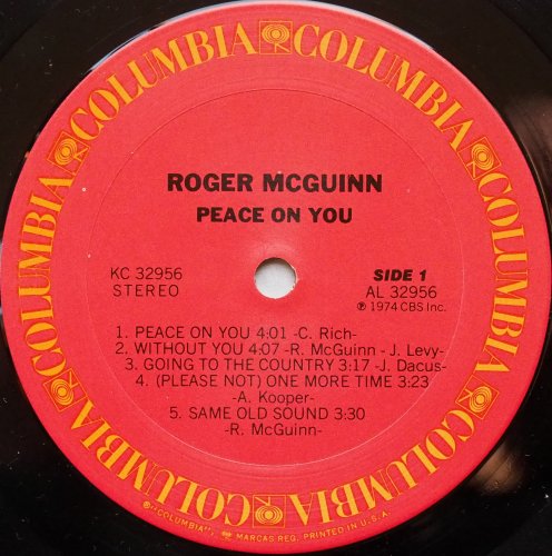 Roger McGuinn / Peace On You (US Promo)β