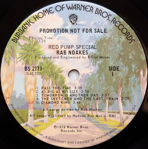 Rab Noakes / Red Pump Specials (US Promo)β