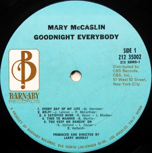 Mary McCaslin / Goodnight Everybody β