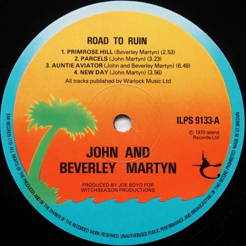 John & Beverley Martyn / The Road To Ruin (UK Later Issue)β
