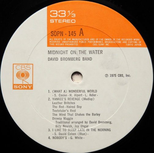 David Bromberg Band / Midnight On The Water (JP)β