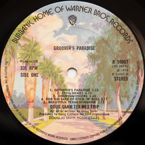 Doug Sahm / Groover's Paradise (UK Matrix-1)β