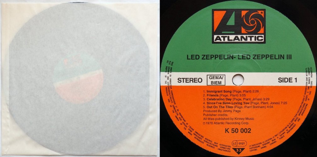 Led Zeppelin / Led Zeppelin III (Germany Gimmick Cover Later Issue)β