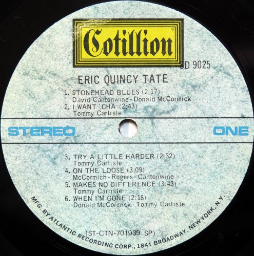 Eric Quincy Tate / Eric Quincy Tate (1st US)β
