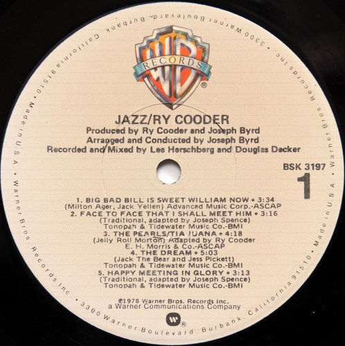 Ry Cooder / Jazz (US)β
