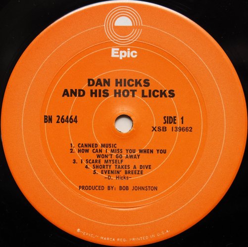 Dan Hicks And His Hot Licks / Original Recordings (US Later Issue)β