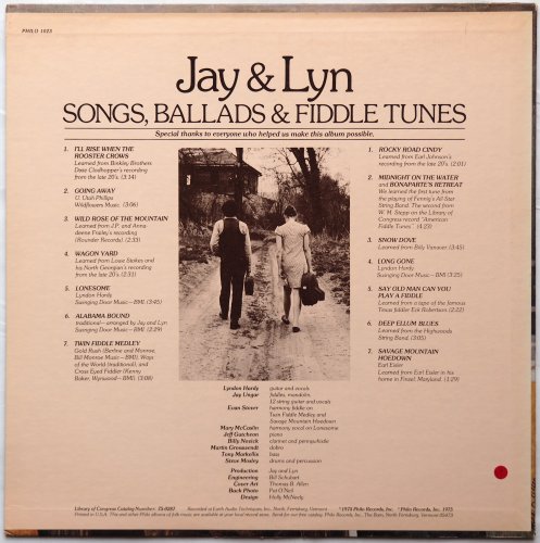 Jay & Lyn (Jay Ungar & Lyndon Hardy) / Songs, Ballads & Fiddle Tunes (White Label Promo)β
