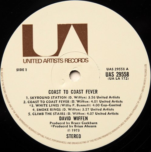 David Wiffen / Coast To Coast Fever (UK Matrix-1)β
