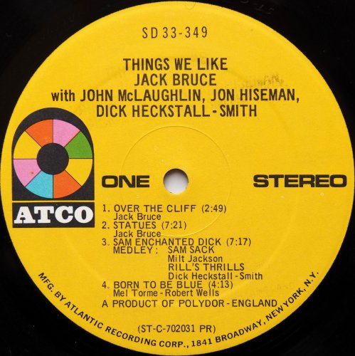 Jack Bruce With John McLaughlin, Dick Heckstall-Smith, Jon Hiseman / Things We Likeβ