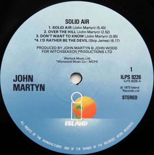 John Martyn / Solid Air (UK Late 70s)β