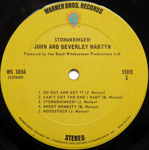 John & Beverley Martyn / Stormbringer! (US Early Issue)β